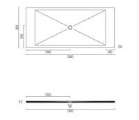 Душевой поддон GSI H2 200x90 схема 2