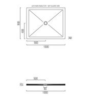 Душевой поддон GSI H2 100x80 схема 2