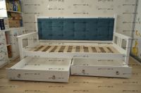 Спинка мягкая к кровати из массива