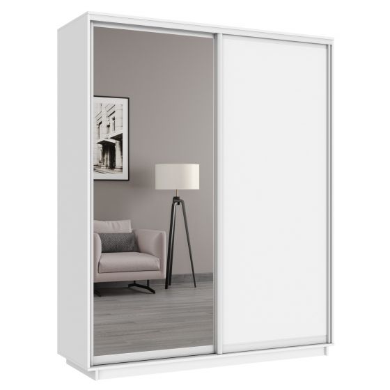 Шкаф-купе Экспресс 2-х дверный с 1-м зеркалом (модификация 1)