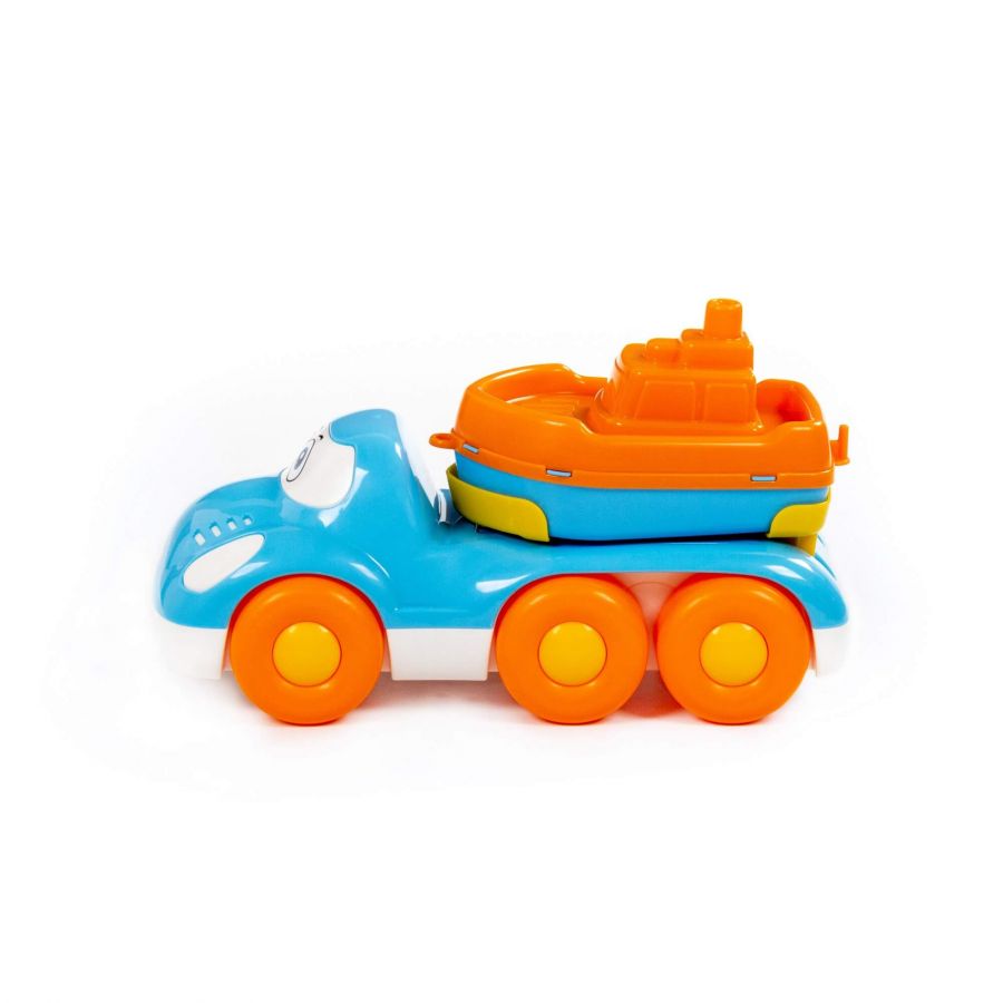 "Дружок", автомобиль для перевозки кораблика + кораблик "Буксир"