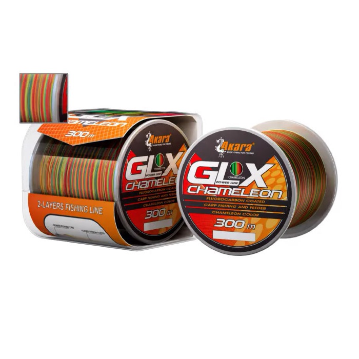 Леска Akara GLX Chameleon Power Line 300м 0,35/0,45/0,5