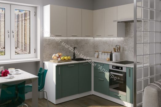 Кухонный гарнитур Глория мега прайм 2 1600х1700 мм (ПМ+СДШ)