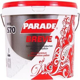 Декоративная Штукатурка Шуба 15кг Parade Deco Breve S70 Матовая для Внутренних и Наружных Работ / Парад Деко Брив С70*.
