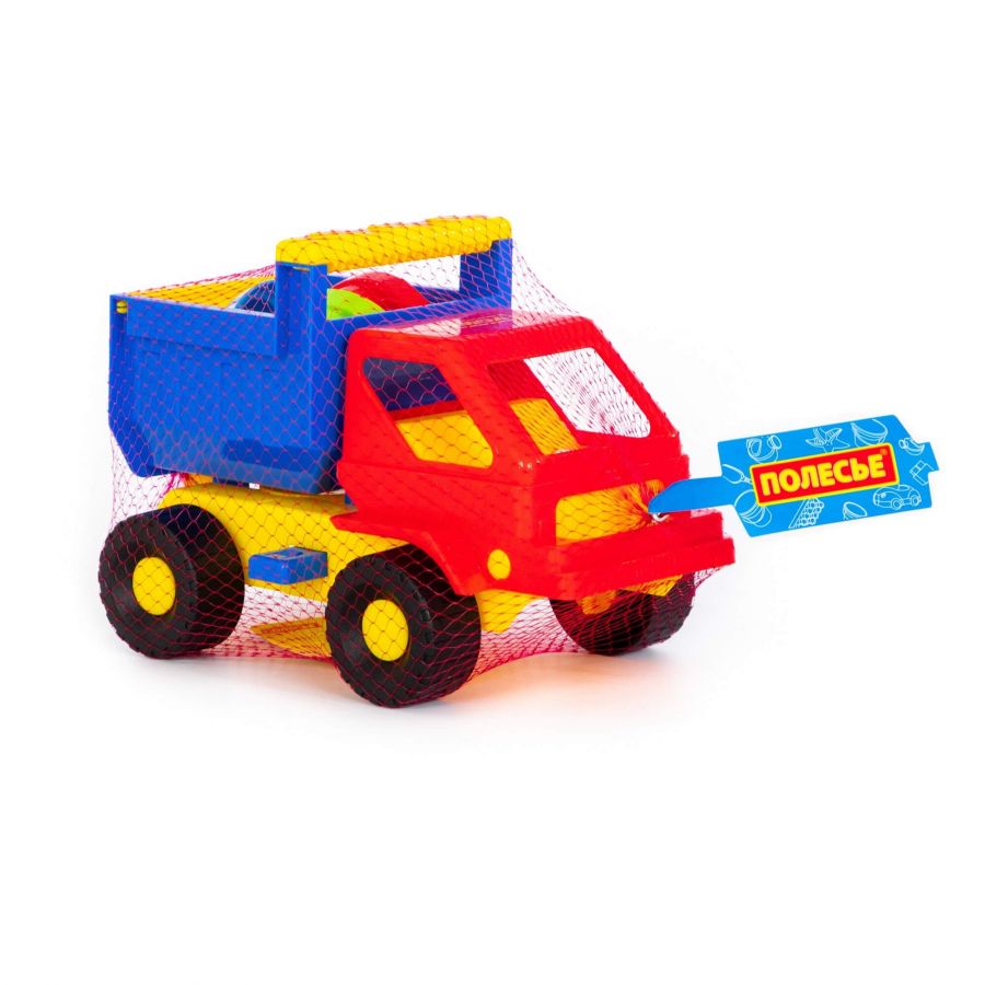 Набор №13: "Кузя", автомобиль-самосвал + 3 формочки