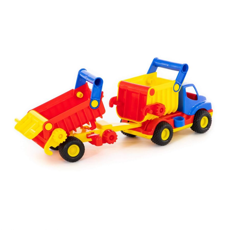 "КонсТрак", автомобиль-самосвал с полуприцепом (в сеточке)