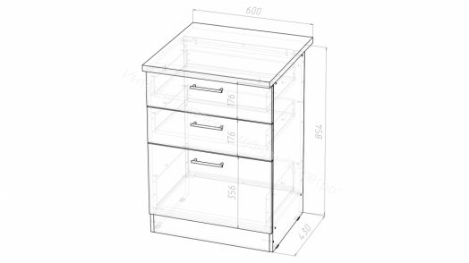 Кухонный гарнитур Дюна экстра 3000 мм