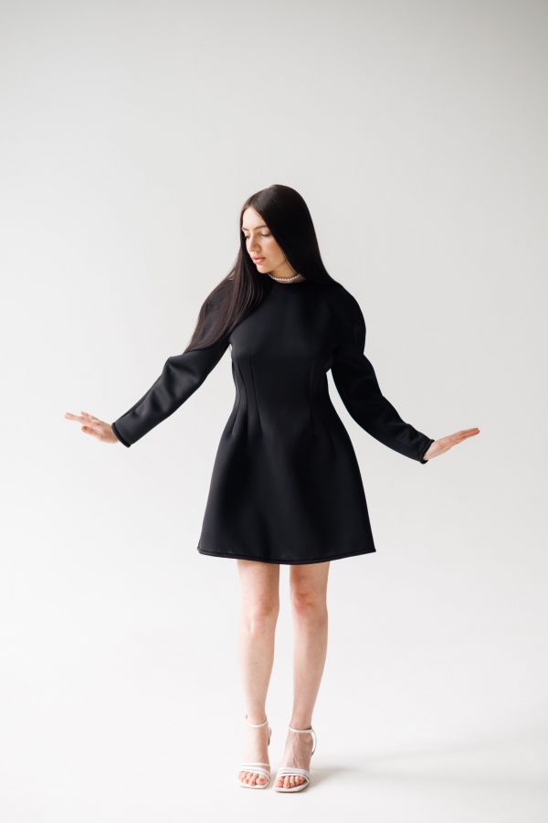 Платье Aria из неопрена черное