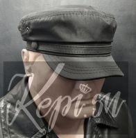 Фуражка капитанка плащевка, шапка мужская black