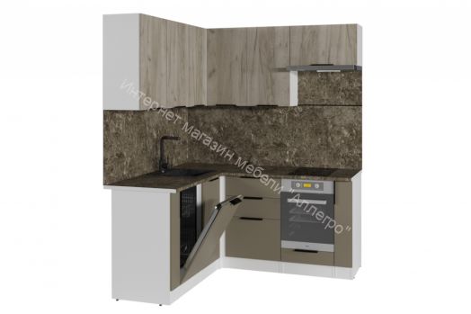 Кухонный гарнитур Альба мега прайм 2 1600х1700 мм (ПМ+СДШ)
