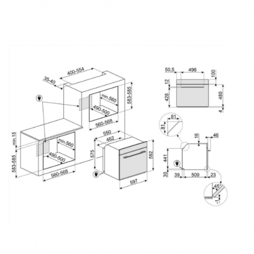 Духовой шкаф Smeg SO6101S2B3