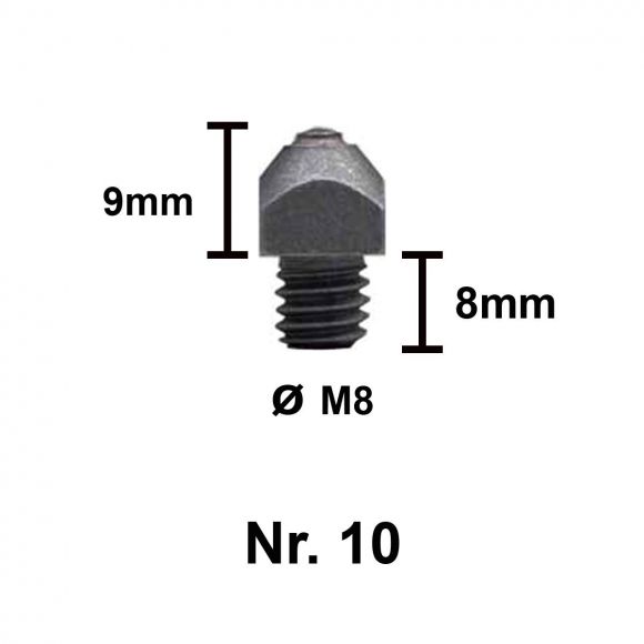 Шипы Tuna для подков. С победитовой вставкой, M8х8 9 мм