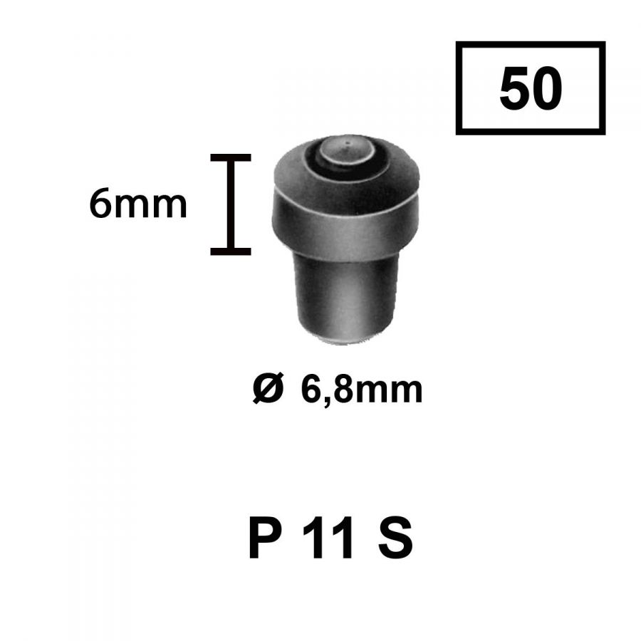 Вставки Mustad Plug P 11 S (штифты) победитовые. Коробка 50 шт.