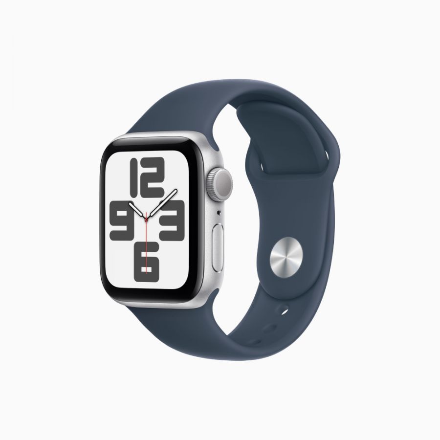 Apple Watch SE 2 GPS, 40 мм, корпус серебристый, ремешок синий