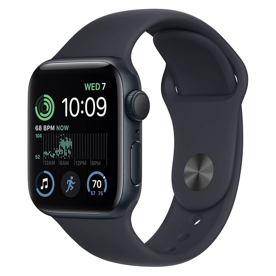 Apple Watch SE 2 GPS, 40 мм, корпус чёрный, ремешок чёрный