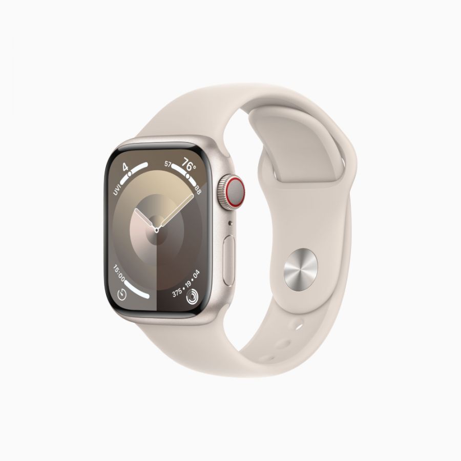 Apple Watch Series 9 GPS, 45мм , корпус "сияющая звезда", ремешок "сияющая звезда"