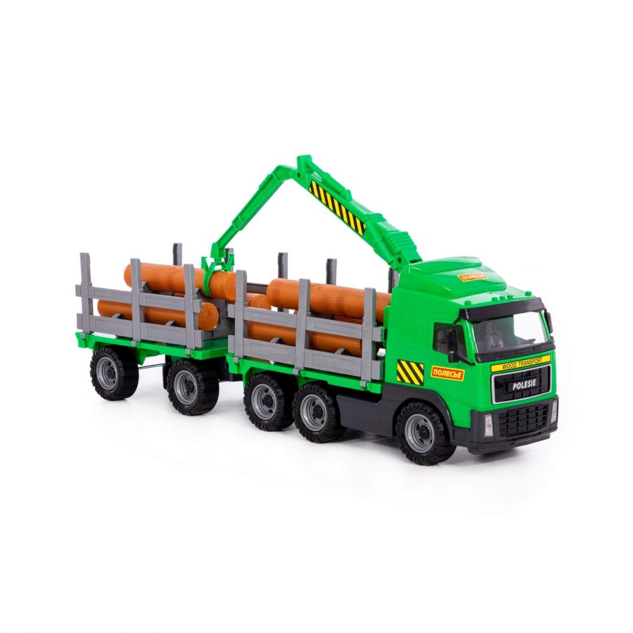 Автомобиль-лесовоз с прицепом (в коробке)