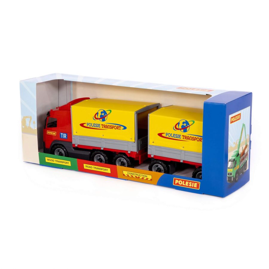 Автомобиль бортовой тентовый с прицепом (в коробке)