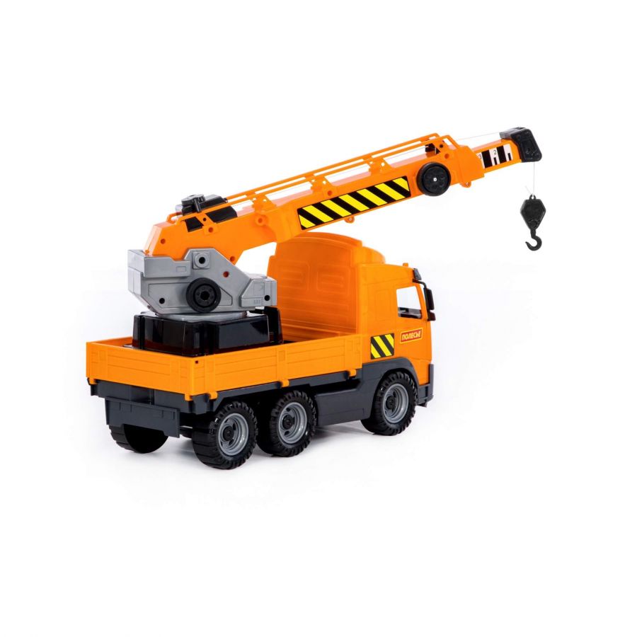 Автомобиль-кран с поворотной платформой (в сеточке)