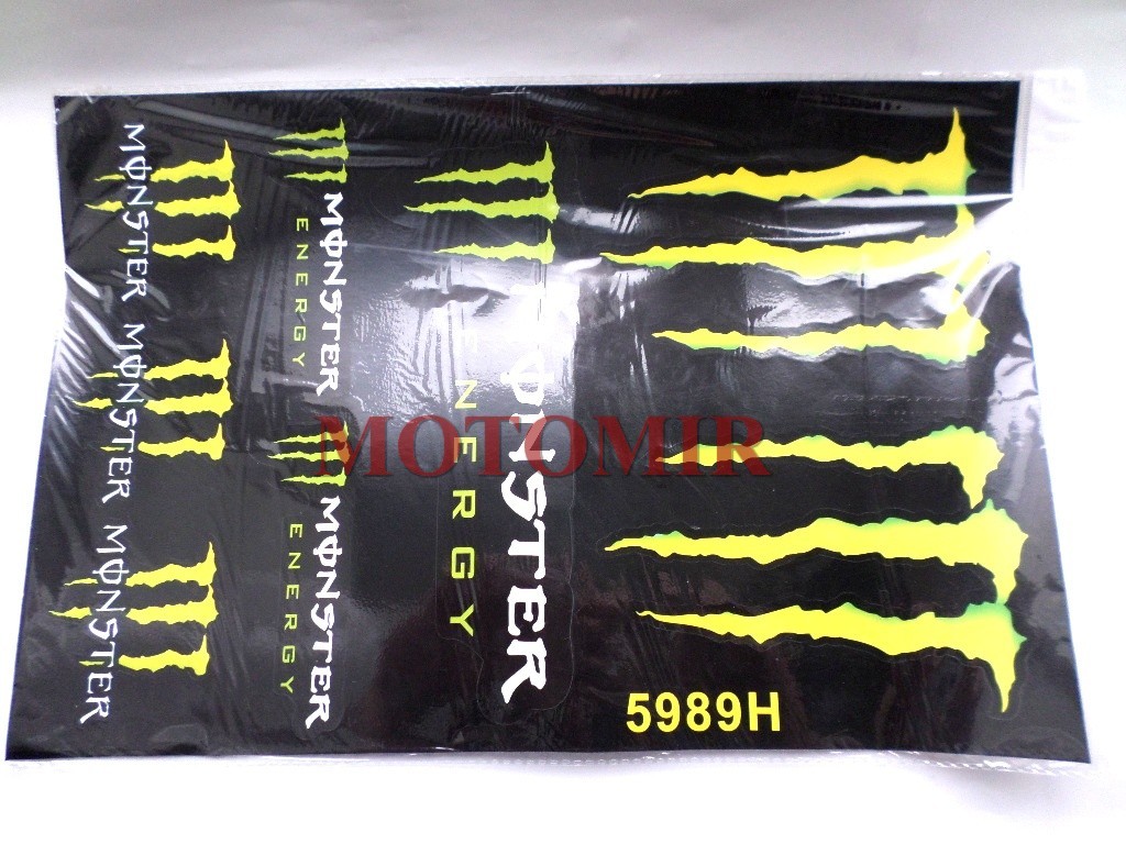 Наклейки "MONSTER ENERGY" (30*45см) (5989H)