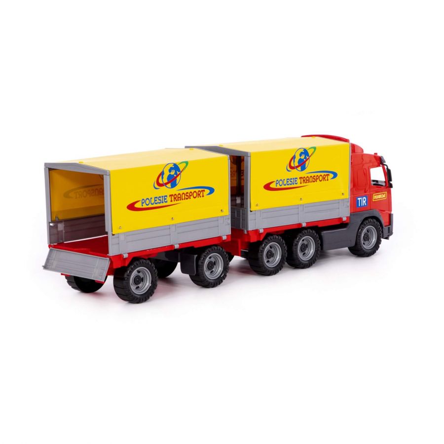 Автомобиль бортовой тентовый с прицепом (в сеточке)