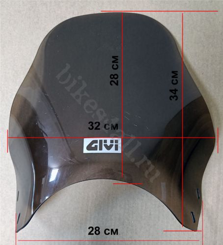 Ветровик для круглой фары прозрачный GIVI