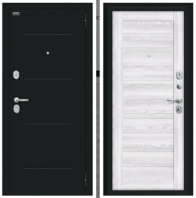 Входная Дверь Bravo Сити Kale Букле Черное/Riviera Ice 860x2050, 960x2050мм / Браво.
