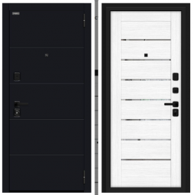 Входная Дверь Bravo Прайд Total Black/Snow Melinga 860x2050, 960x2050мм / Браво.