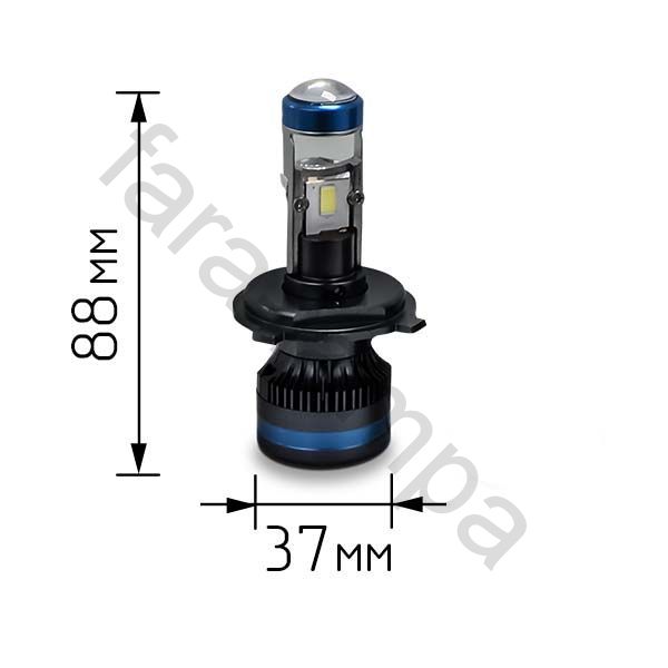 Светодиодные лампы с линзами в фары цоколь H4