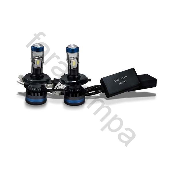 Светодиодные лампы с линзами в фары цоколь H4