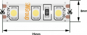 Светодиодная Лента SWG SWG3120-12-9.6-NW-66-M IP66 5м Нейтральное Белое Свечение / СВГ 014778.