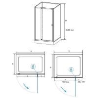 Душевая кабина RGW Andaman AN-207 90х70 411320779-95 без гидромассажа схема 3