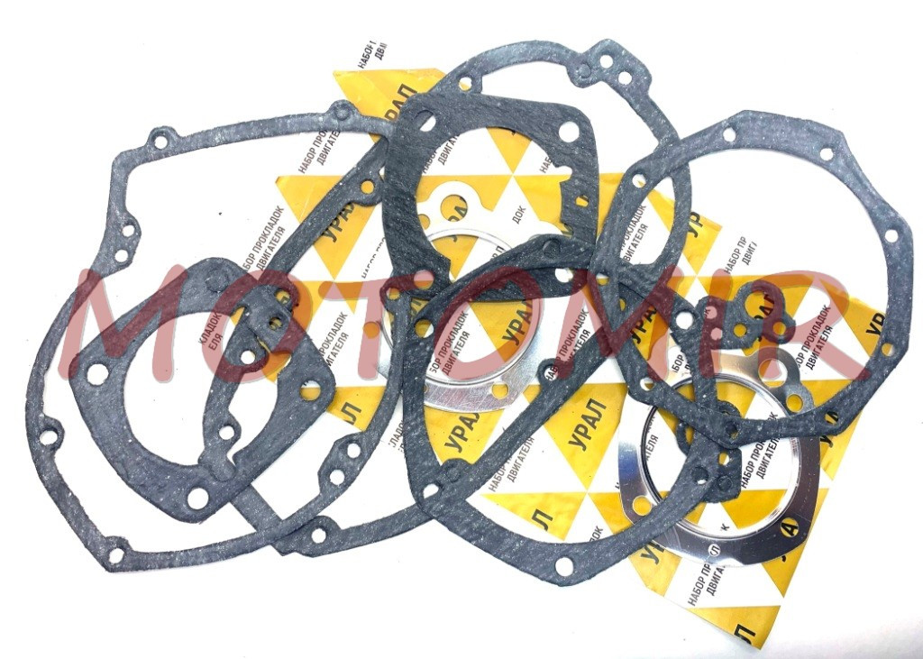 Прокладки двигателя Урал (паронит с алюминиевыми прокладками под головки) (Украина)