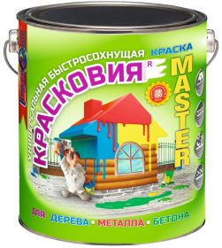 Красковия MASTER Красковия 2.5 кг Белая, Быстросохнущая Краска для Дерева, Металла, Бетона/ Красковия.