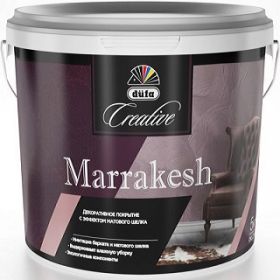 Декоративное Покрытие Dufa Creative Marrakesh 5кг Серебряное с Эффектом Матового Шелка / Дюфа Марракеш.