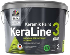 Краска Интерьерная Dufa Premium KeraLine 3 Keramik Paint 0.9л Белая, Матовая / Дюфа Премиум Кералайн 3 Керамик Пейнт.