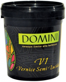 Лак Финишный Domini V1 Vernice Semi Lucida 1л Акриловый для Декоративных Покрытий / Домини.