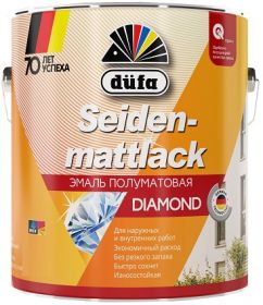 Эмаль Универсальная Dufa Seidenmattlack 0.75л Алкидная, Белая, Полуматовая.