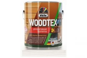 Пропитка Dufa Woodtex 0.9л Белая для Дерева Алкидная с Твердым Воском в Составе / Дюфа Вудтекс