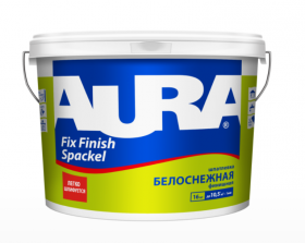 Шпатлевка AURA Fix Finish Spackel 8кг Белая, Акриловая для Внутренних Работ / Аура.