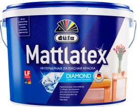 Краска Латексная Dufa Mattlatex RD100 0.9л Моющаяся, Белая, Матовая / Дюфа Маттлатекс РД100.
