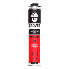 Пена Монтажная Grover B1 0,75 л Профессиональная, Огнеупорная / Гровер