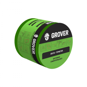 Лента-Герметик Grover 3х0,1 м Зеленая Битумная Самоклеящаяся / Гровер.