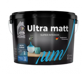 Краска Интерьерная Dufa Home Ultra Matt 0.9л Белая, Глубокоматовая Экстра Стойкая / Дюфа