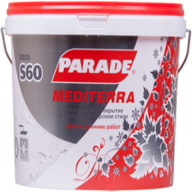 Декоративное Покрытие Parade S60 Mediterra 15кг Белый с Эффектом в Средиземноморском Стиле или под «Старину».