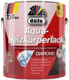 Эмаль для Отопительных Приборов Dufa Aqua-Heizkorperlack 2л без Запаха, Белая, Глянцевая / Дюфа Аква Хейзкорперлак.