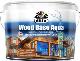 Грунт с Биоцидом для Дерева Dufa Wood Base Aqua 9л Бесцветный, без Запаха, Акриловый / Дюфа Вуд Бейс Аква.
