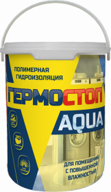 Гидроизоляция Полимерная Красковия Гермостоп Aqua 5кг Готовая, Голубая, без Запаха.
