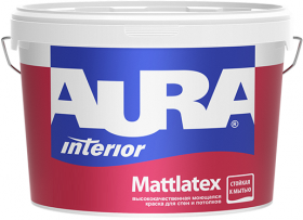 Краска для Стен и Потолков Aura Interior Mattlatex 0.9л Белая, Высококачественная, Моющаяся / Аура.