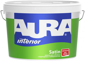 Краска для Обоев и Структурных Поверхностей Aura Interior Satin 2.7л Белая, Матовая / Аура.